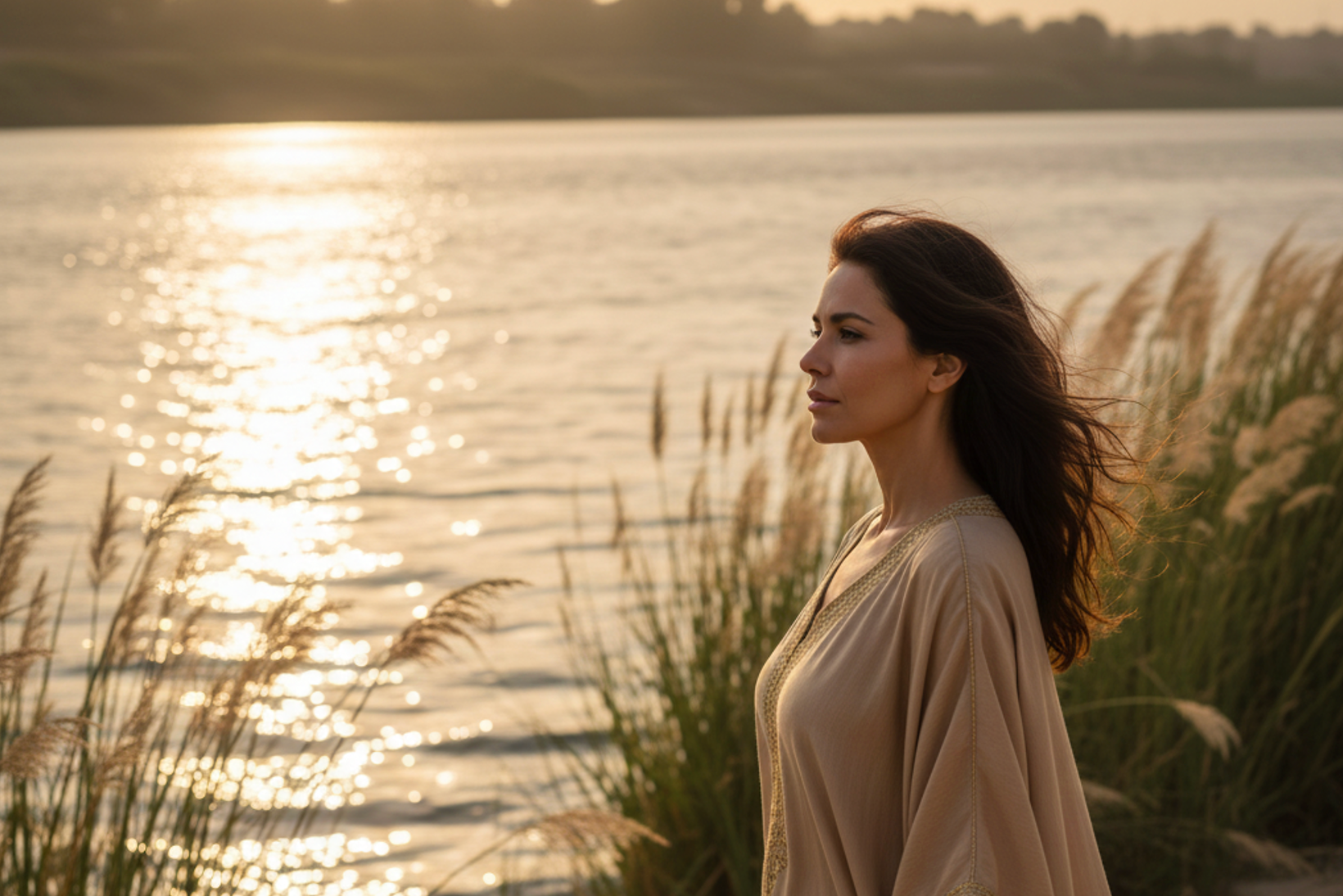 Nour Along the Nile at sunset.